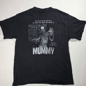 Universal Monsters Shirt Mens Large Black Mummy Graphic Tee Horror Halloween